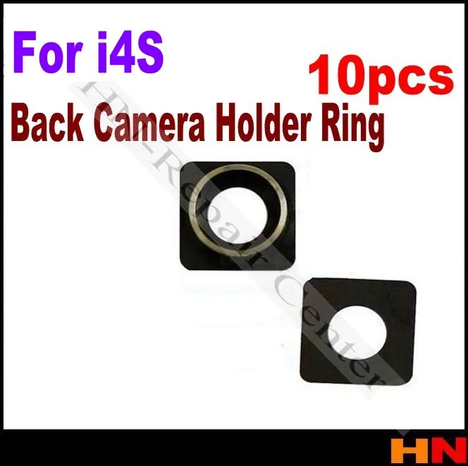 10pcs back camera lens ring cover for iPhone 4s Mobile Phone Flex