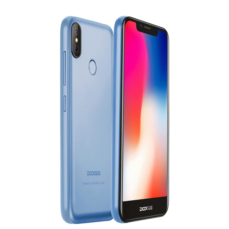 DOOGEE X70 3G Smartphone 5.5 Inch Notch Android 8.1 Face ID Fingerprint 4000mAh 2GB+16GB Mobile Phone 8MP Dual Camera Cellphone