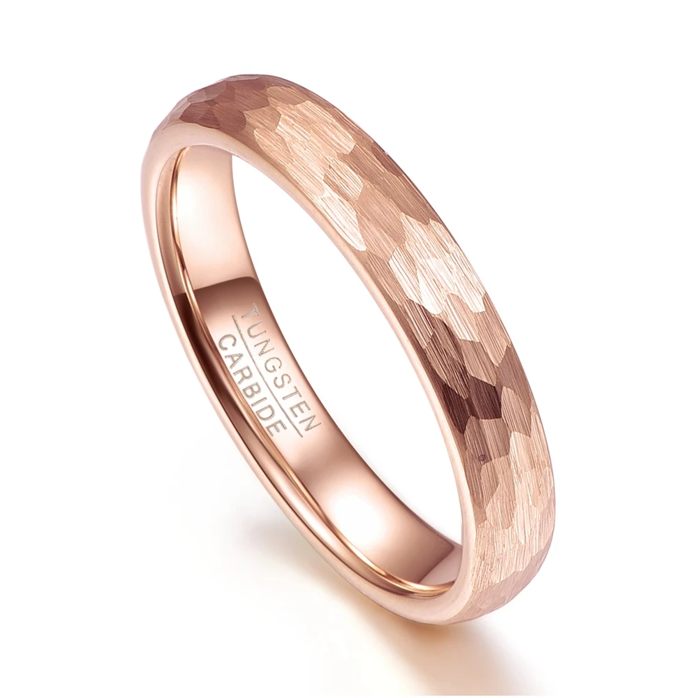 Розовое золото, геометрическая фигура, ширина 4 мм, для мужчин и женщин, кольца из карбида вольфрама, Anillos para hombres, обручальные кольца - Цвет основного камня: T069R