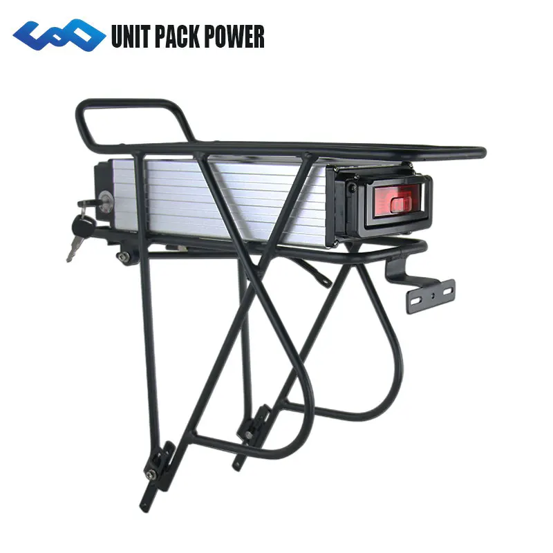 

UPP 48V 18Ah Rear Rack Electric Bike Battery 48V Bafang Battery with Tail Light for 750W 500W Motor