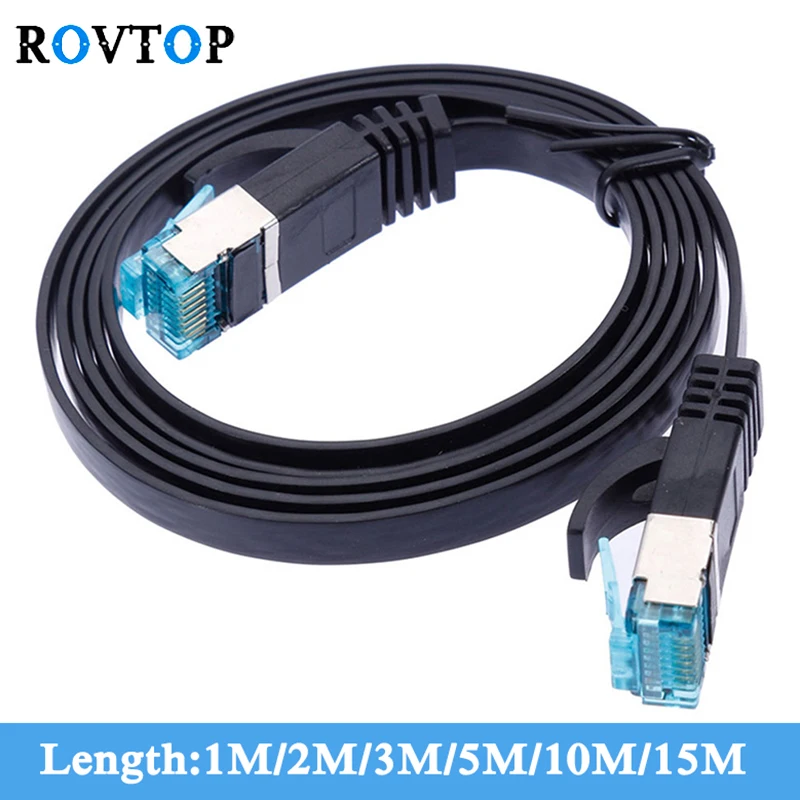 Rovtop CAT6 плоский Ethernet кабель RJ45 Lan сетевой Патч корд для компьютера роутера