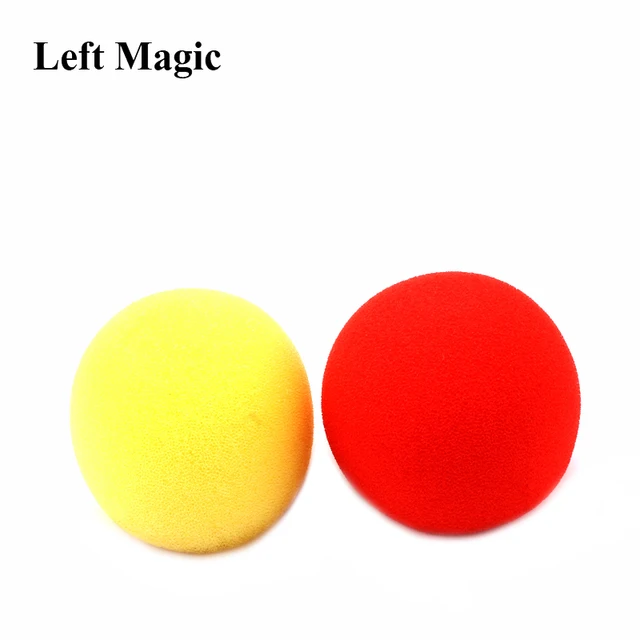 2 Pcs/ Set Color Change Sponge Ball Magic Tricks Fun Super Soft Sponges Changing Ball Square Close Up Stage Magic Props 3