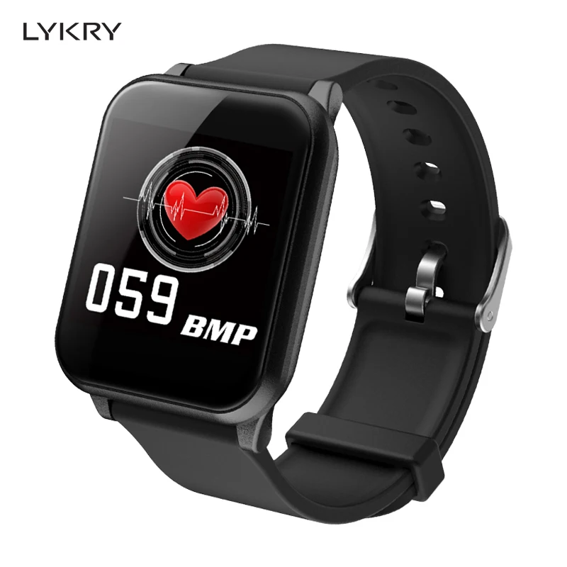 

LYKRY Smart Watch Men Women PPG Heart Rate Blood Pressure Monitor Fitness Tracker Call Reminder Smartwatch Sports Watch Clock