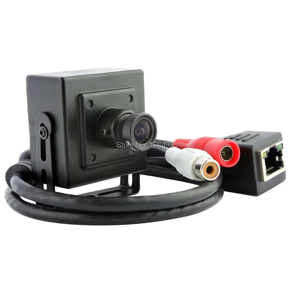 720 P HD ONVIF P2P H.264 DC12V мини IP-камера 1mp с аудио