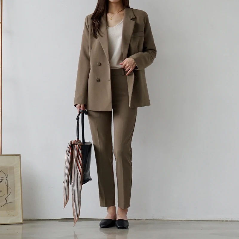 

New Professional Korean Version Ol Professional Suit Women Suit Female Casual Fashion Small West Decoration Body Two-piece Set