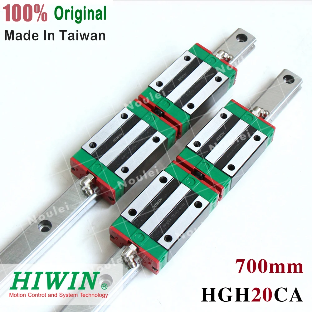 

HIWIN HGR20 Linear Rail 20mm 2pcs 700mm HGH20 Guides + 4pcs HGH20CA Blocks set for CNC