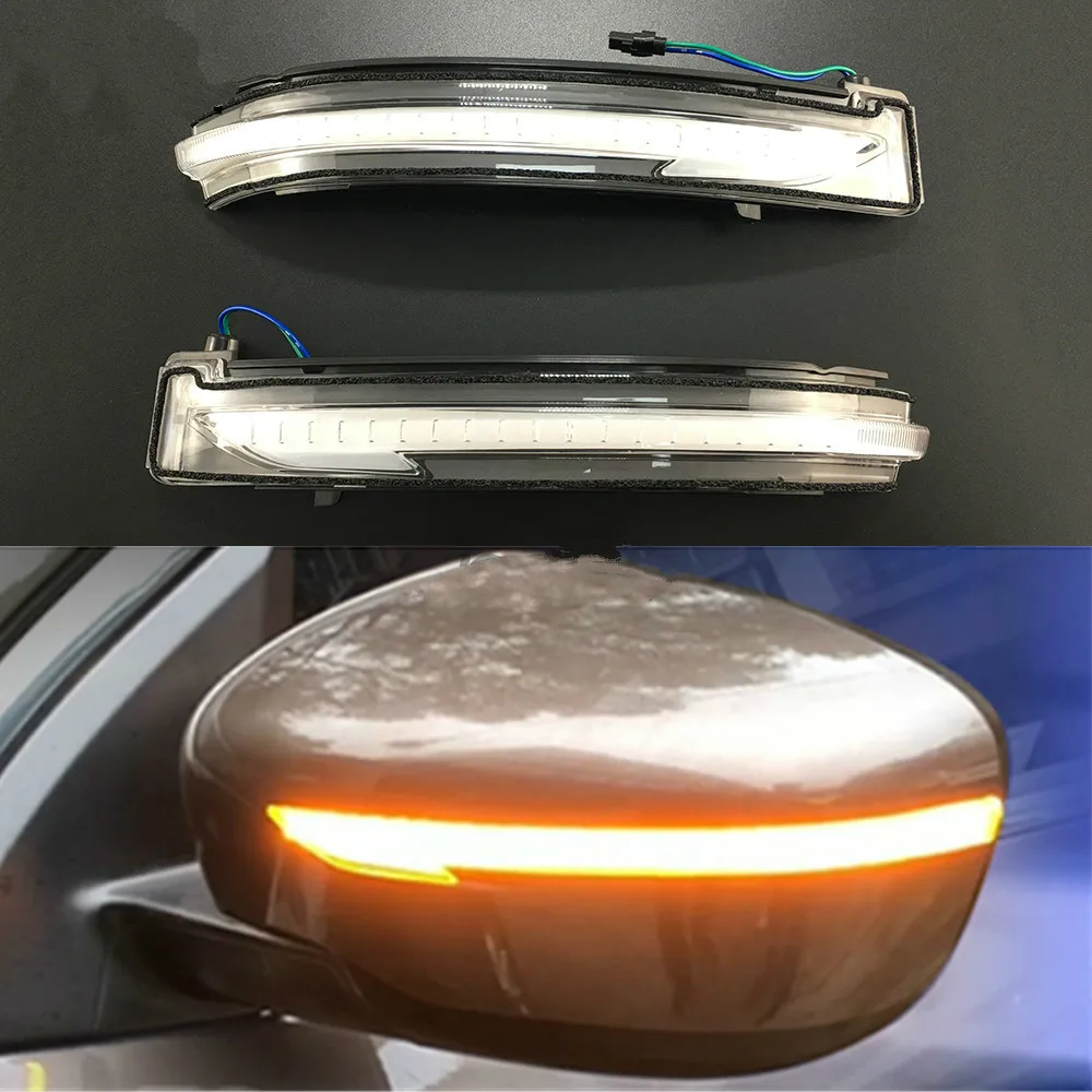

For Nissan X-Trail T32 Qashqai J11 Murano Z52 Juke Navara NP300 Pathfinder LED Dynamic Turn Signal Light Rear Mirror Indicator