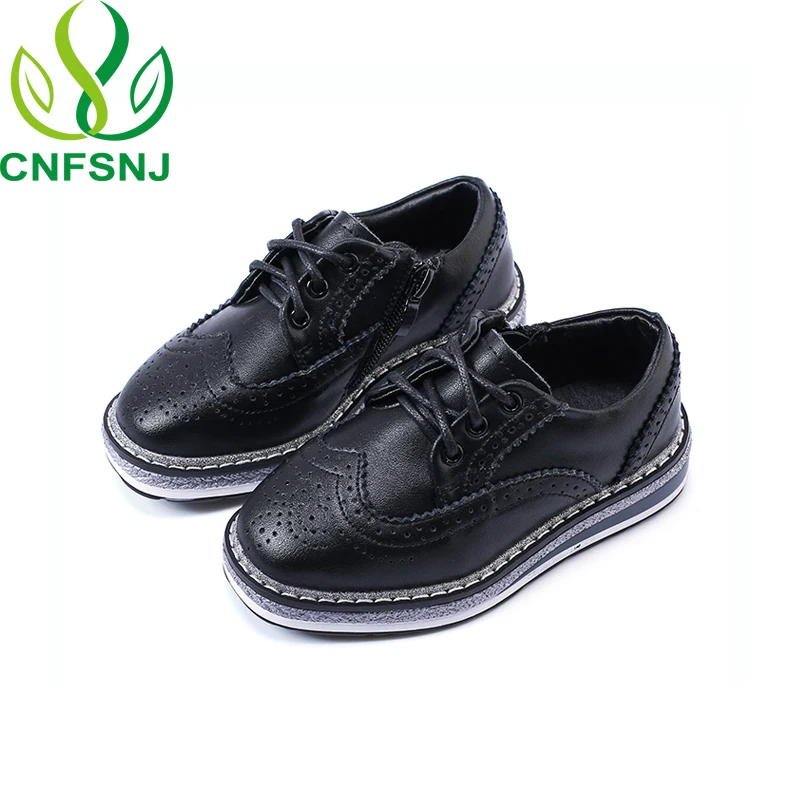 

CNFSNJ brand 2018 Children New Girls Boys British style Sneakers Spring autumn Baby Flats Princess Genuine Leather Shoes 26-36