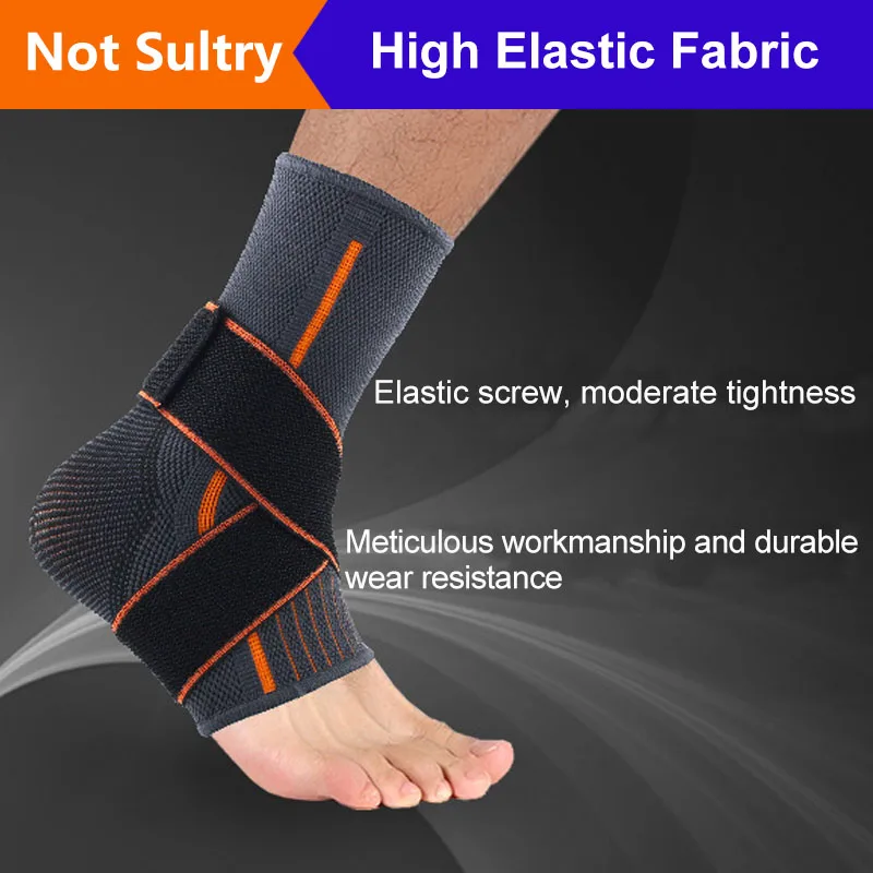 

Practical Foot Protection Ankle Support Ankle Bandage Durable Safety Portable Polyester Fiber Black Gray Sports Protector