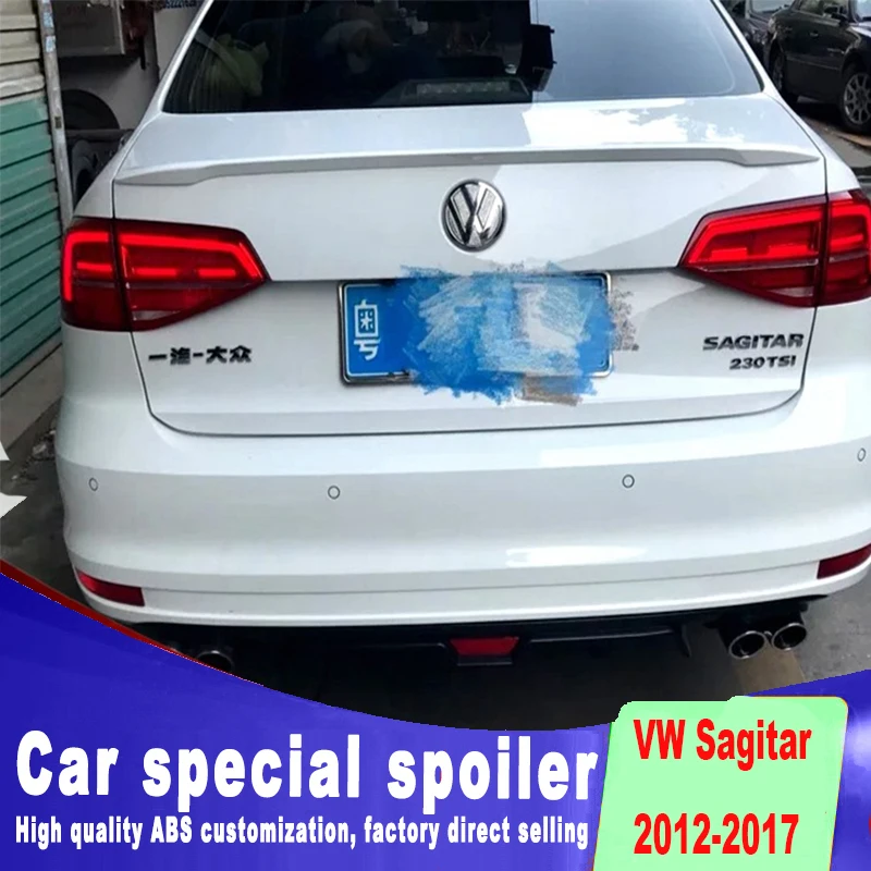 Модный дизайн, спортивный стиль, обтекаемый спойлер для Volkswagen VW jetta Sagitar, 2012 до, с помощью грунтовки, черный, белый цвет