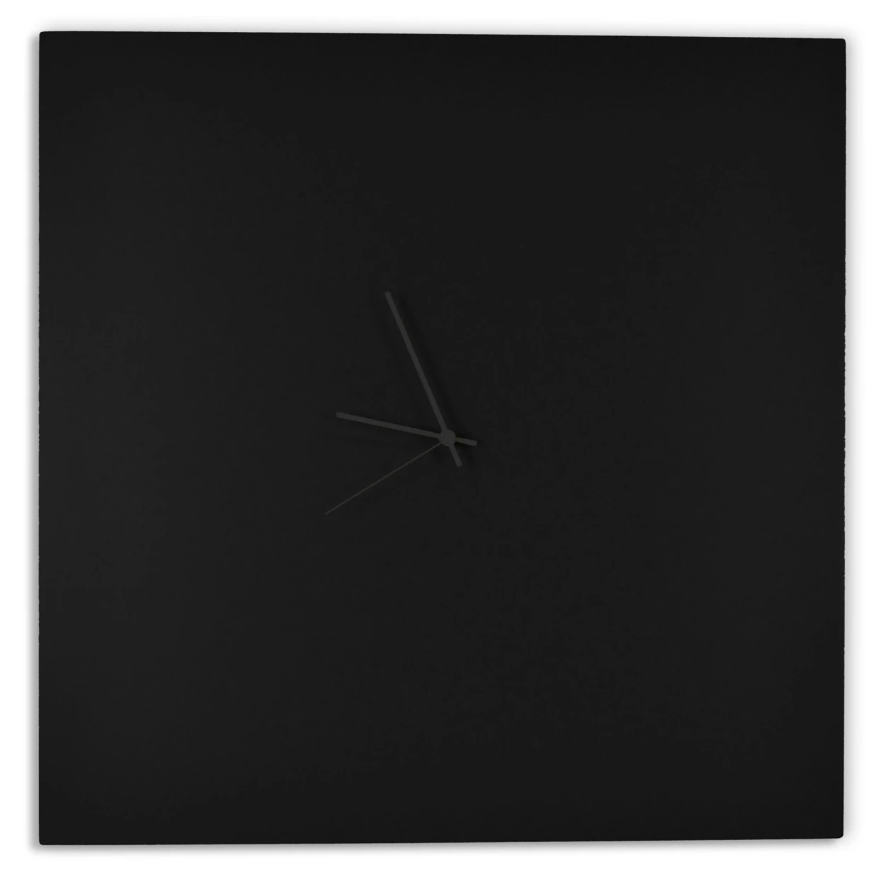 Blackout Black Square Clock Large