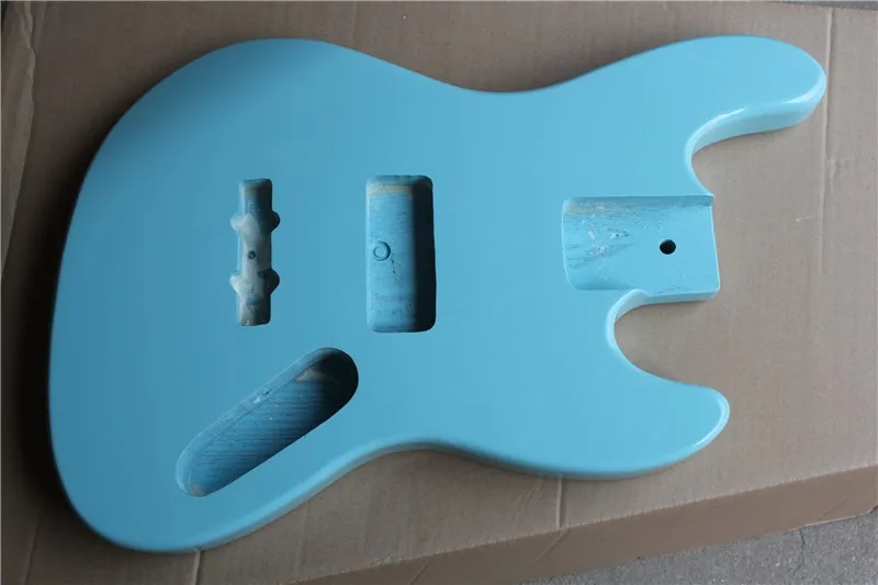 

Factory Wholesale Sky Blue Color 4/5 Strings Electric Bass Guitar Body,Offer Customized