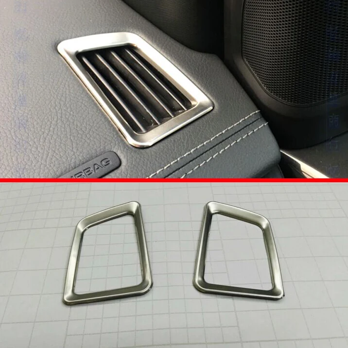 

For Ford Ranger 2016 2017 Stainless Steel Inside Interior Air-Condition Vent Outlet Cover Trim