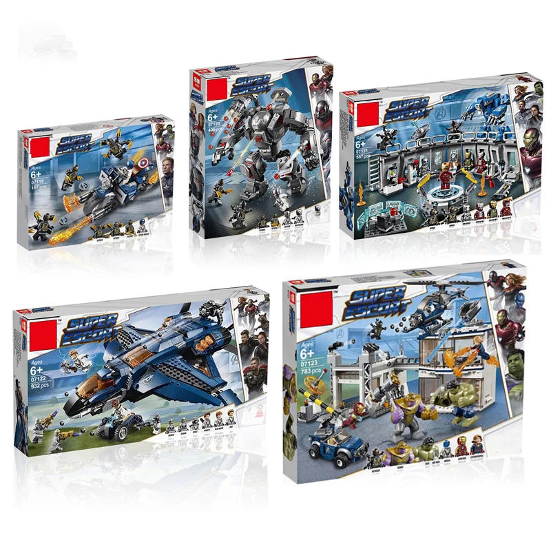 Legoing marvel Super Heroes Lepining 07120 07121 07122 07123 Всадники атаки War Machine Avengerss Ultimate квинджет