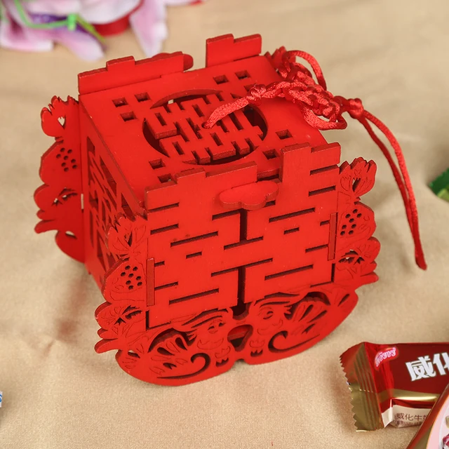 Custom Wedding Candy Box Wooden Personality Gift Bo Chinese Custom Wedding Candy Box Wooden Personality Gift Bo Chinese Yuanyang Xi Wind