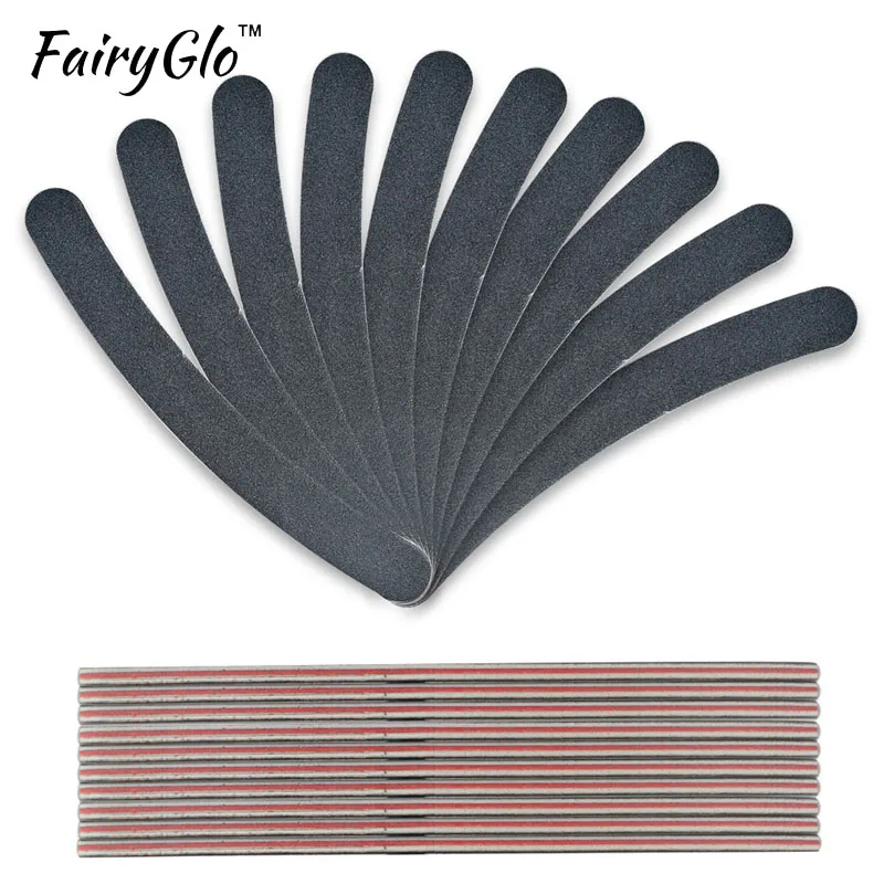 

FairyGlo 10pcs Black Buffer File Nail Set for Manicure 2-Way Nailfile Polishing Nails Sanding Nail Buff Salon Manicure DIY Tools