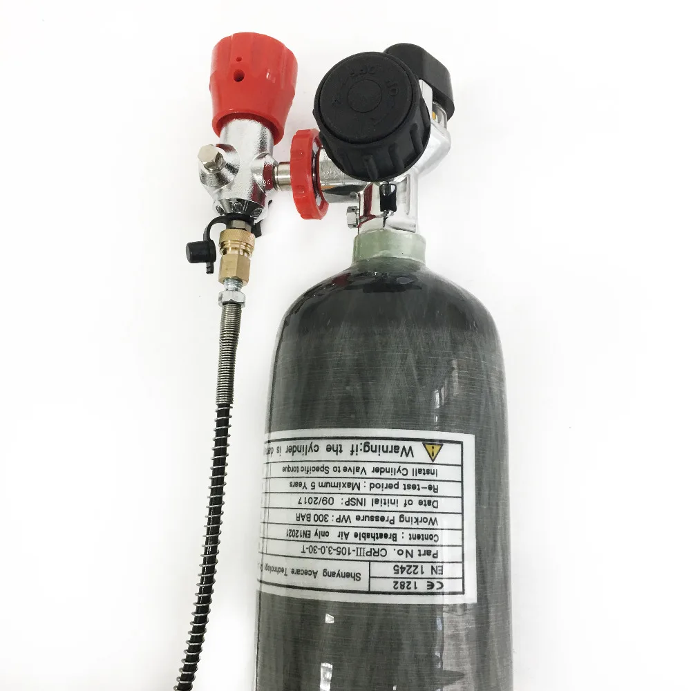 AC103 Acecare 3L 300 бар карбоновый цилиндр Пейнтбол бак с клапаном и заправочной