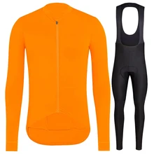 Completo ciclismo invernale Pro team зимний теплый флисовый комплект Джерси с длинным рукавом оранжевый MTB велосипед велосипедный Майо ciclismo