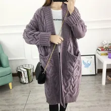 Women Long Cardigans Autumn Winter Open Stitch Knitting Loose Sweater Oversized Cardigans big pockets Cardigan Fall Jacket Coat dark grey knitting long sleeves loose cardigans