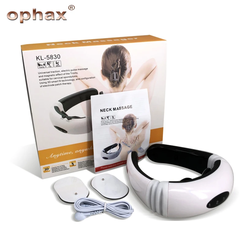 

OPHAX Electric Pulse Back And Neck Massager Far Infrared Heating Pain Relief Tool Health Care Relaxation Massage Products