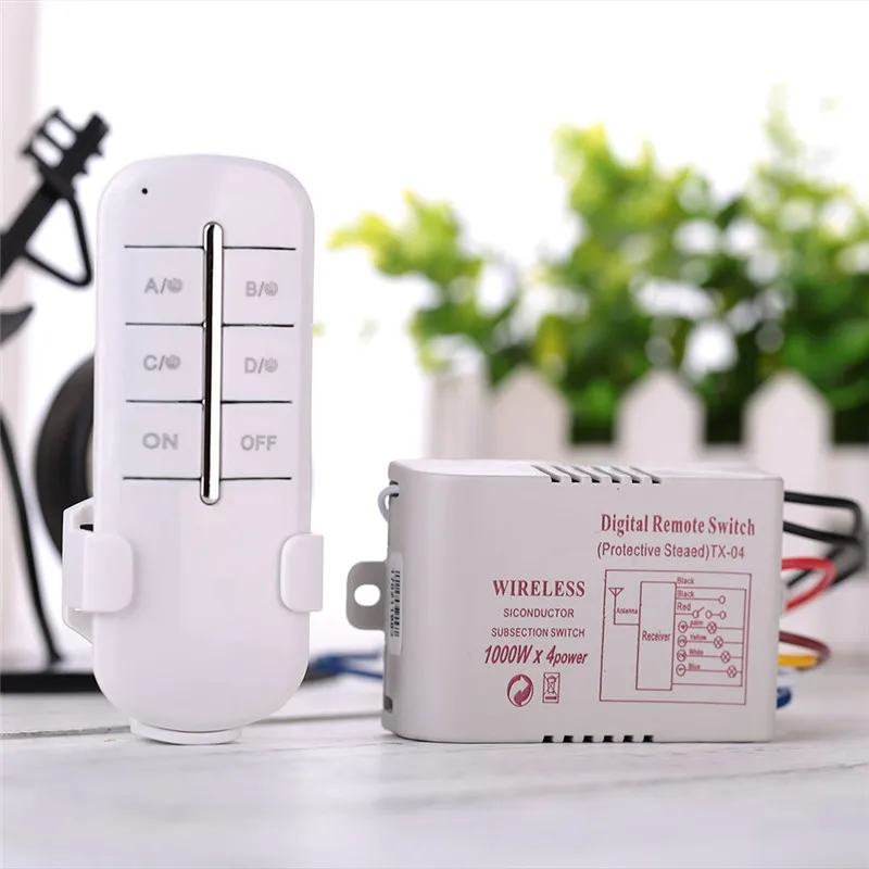 

Wireless Remote Control Switch ON/OFF 110V Lamp Light Digital Wireless Wall Remote Switch Receiver Transmitter For LED Lamp