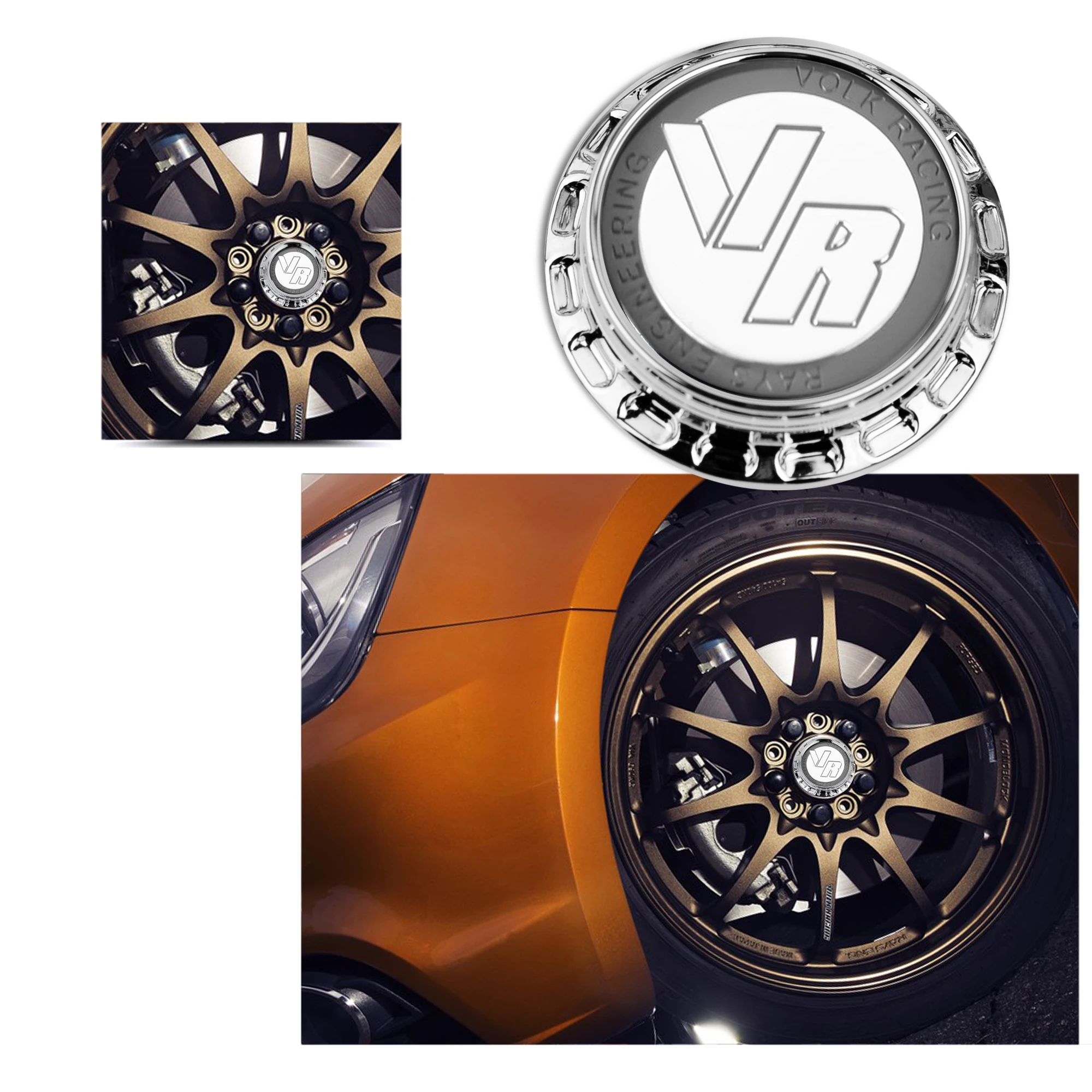 Колпачки колесные диаметром 67 мм для ободков Volk Racing GTC GTS GTM GTF RE30 TE37 TTA CE28N 4