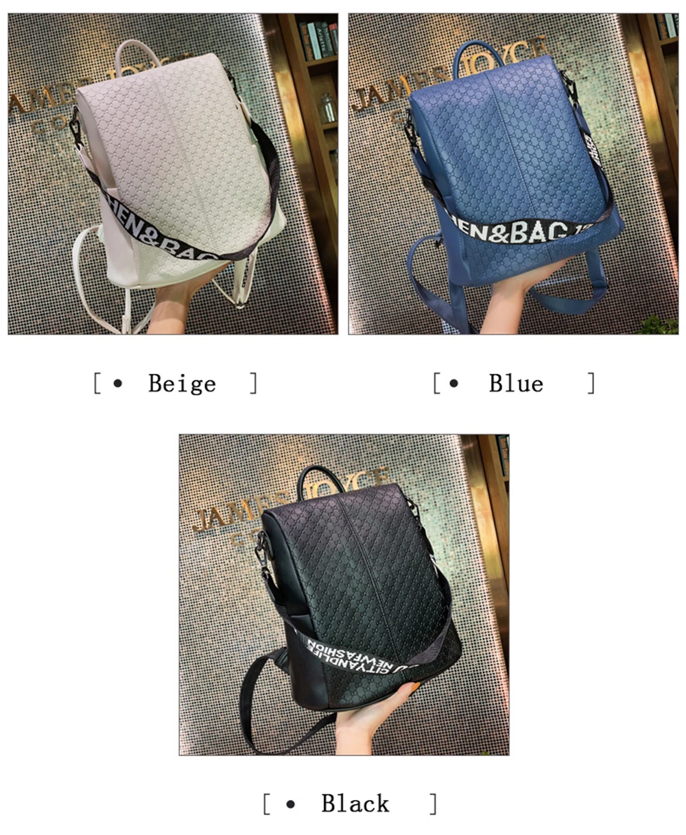 Женский повседневный рюкзак Противоугонный мягкий рюкзак из искусственной кожи модные однотонные школьные сумки для девочек-подростков Mochila Feminina Sac
