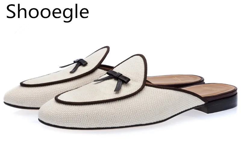 

Туфли Salu мужские с бантом, повседневные шлепанцы, без застежки, уличный стиль, Классические лоферы