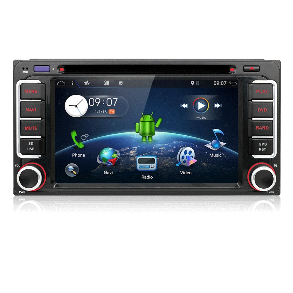 Sale 2 din Android 9.0 car multimedia player for Toyota Hilux VIOS Old Camry Prado RAV4 Prado 2003-2008 4 core car dvd player wifi BT 0