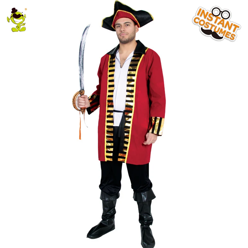 Professional Pirate Captain Role Play Costume Noble Buccaneer Imitation