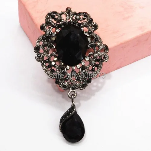 Женская Винтажная брошь в виде черного цветка 3 дюйма|black flower brooch|flower broochpin brooch |