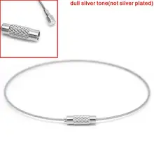 DoreenBeads стальная проволока Серебряный тон 6,5 см(2 4/") Диаметр, 2 шт. Новинка