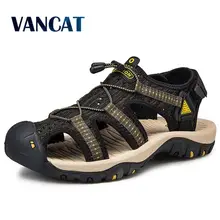 Новинка; сетчатые мужские римские сандалии; мягкая летняя повседневная обувь в рыбацком стиле; водонепроницаемые мужские пляжные сандалии; водонепроницаемые модные кроссовки; размеры 39-48