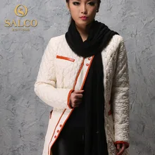 SALCO Free shipping 2015 new Ms. long section of thin padded jacket