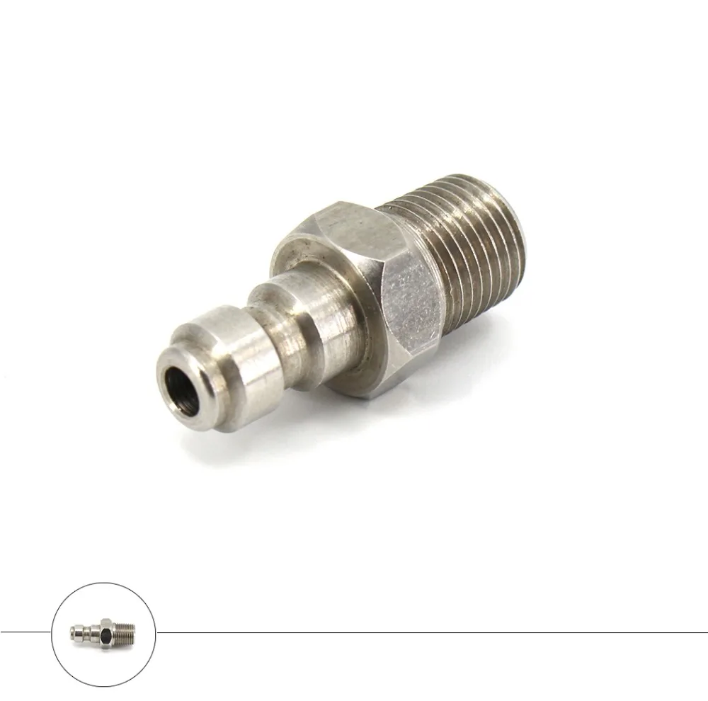 PCP Airforce Пейнтбол высокого давления 1/8NPT 1/8 BSPP M10x1 из нержавеющей стали быстрый соединитель 8 мм со штекерной розеткой, 3 шт./партия