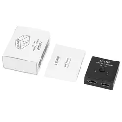 LESHP Plug and Play 4 к HDMI Switcher 2 в 1 HDMI 2,0 I Switcher Splitter Box Hub максимальный ток 15mA 3 HDMI A/F разъемы