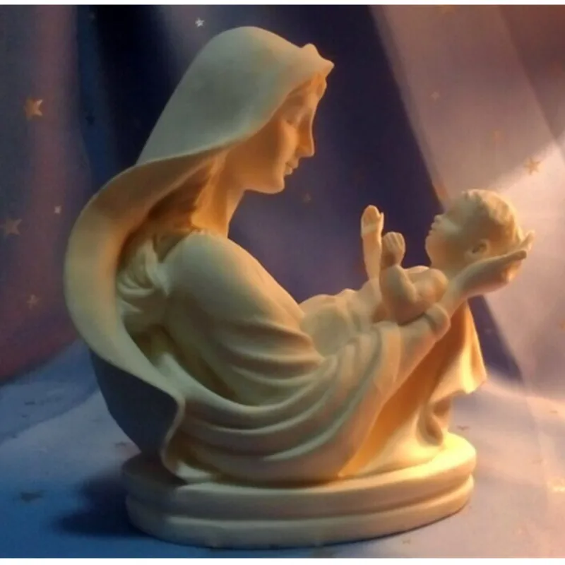 Мадонна и ребенок статуэтка Девы Марии держа Младенца Иисуса статуя рождественские украшения для дома Рождественский подарок R812