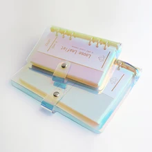 Блестящая Радуга тема Креативный Прозрачный Красочный спиральный журнал A5 A6 100 листов DIY недатированный Планировщик подарок