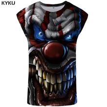 KYKU клоун майка мужская дымовая нижняя рубашка смайлик Мужская s Бодибилдинг синяя Ftness одежда дьявол майка жилет без рукавов
