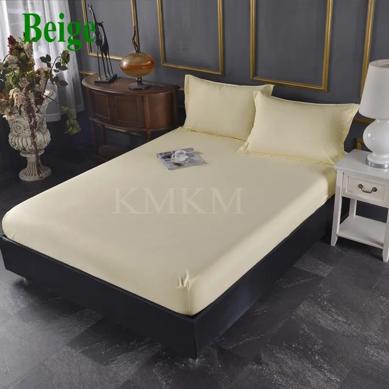 beige bed sheet 