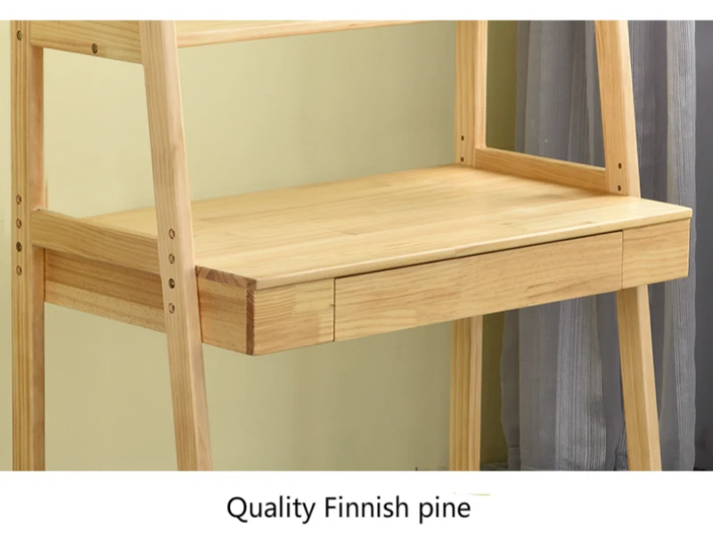 Solid Wood Kids Table and Chair Sets Student Study Table Household Lifted Wooden Safe Writing Desk Combination with Bookshelf Solid Wood Kids Table and Chair Sets Student Study Table Household Lifted Wooden Safe Writing Desk Combination with Bookshelf