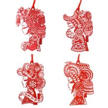 4 шт./компл. металлическая для бумаги вырезанные Закладки закладки китайские Классические закладки креативный и индивидуальный канцелярский подарок