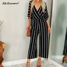 Polyester Wide Leg Trousers Plus Size Long Jumpsuit Ladies Deep V Plain Dyed Playsuits Women Long Pant Bodysuit Black white XXXL Polyester Wide Leg Trousers Plus Size Long Jumpsuit Ladies Deep V Plain Dyed Playsuits Women Long Pant Bodysuit Black white XXXL