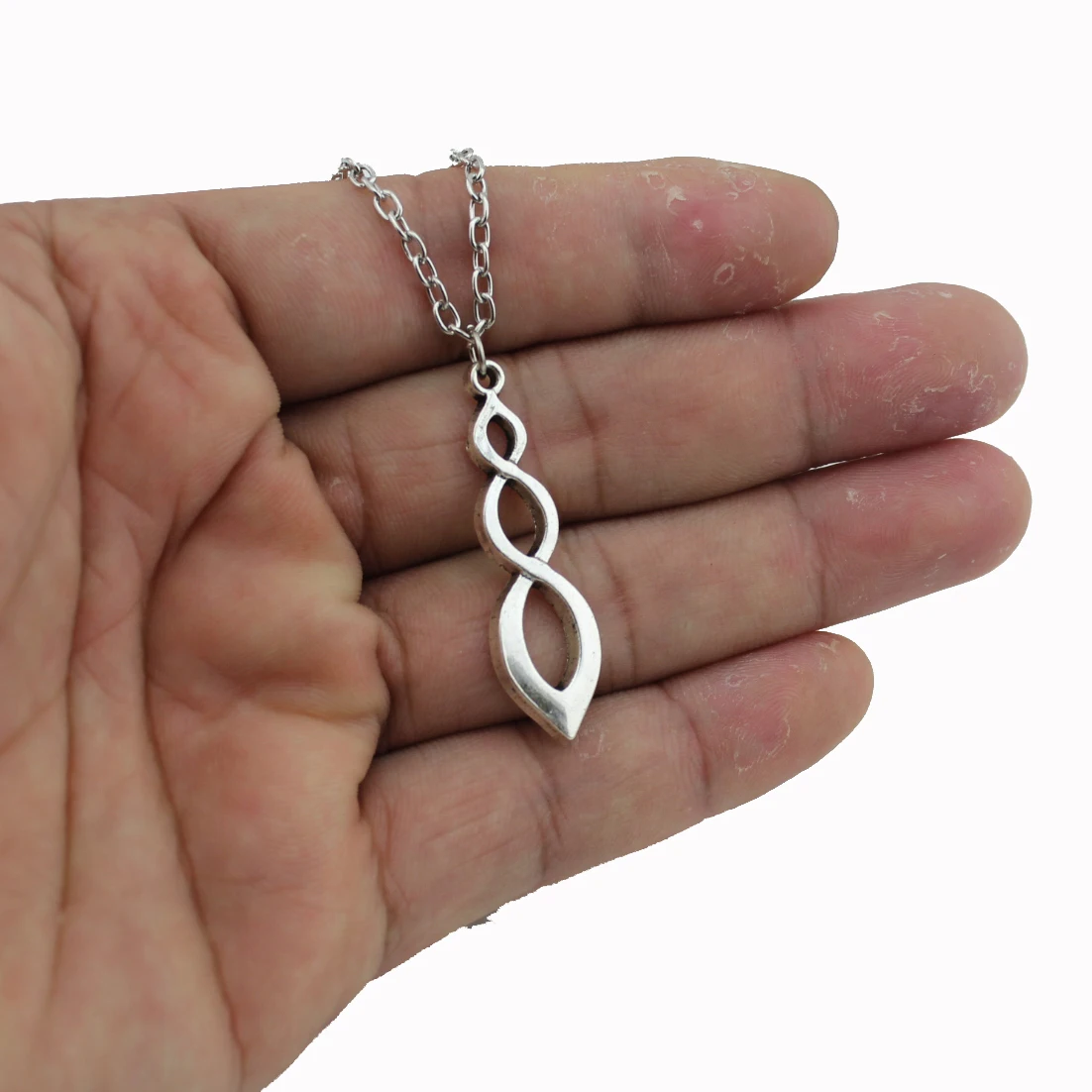 [NO Minimum]2017 New Women Men Jewelry Vintage Silver Tone Water Drop 0.4&quotX1.5&quot Pendant Short Necklace 4461 Free Shipping |