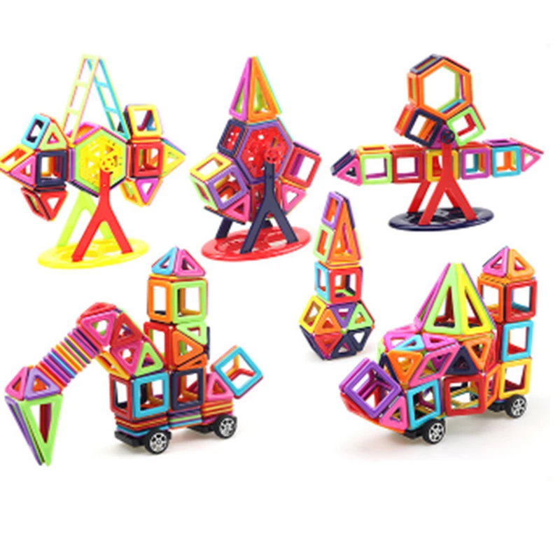 40Pcs-166Pcs Children Kids Magnetic Designer Construction Set tools Toys Plastic DIY Building Blocks Toys Baby Early Educational baby-building-bricks