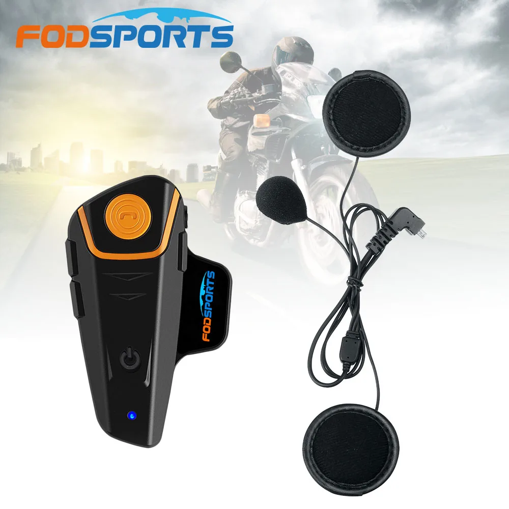 Fodsports BT-S2 Pro домофон мотоциклетный шлем гарнитура водонепроницаемый беспроводной Bluetooth BT переговорные FM Радио стерео музыка