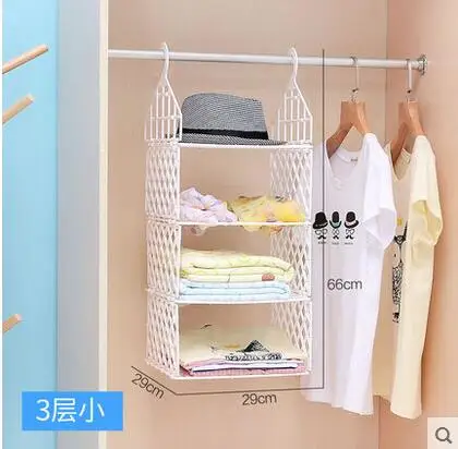 Пластиковая Складная вешалка для шкафа, вешалка для одежды с крючками, органайзер для хранения, Пластиковая Полка для ванной комнаты - Цвет: B