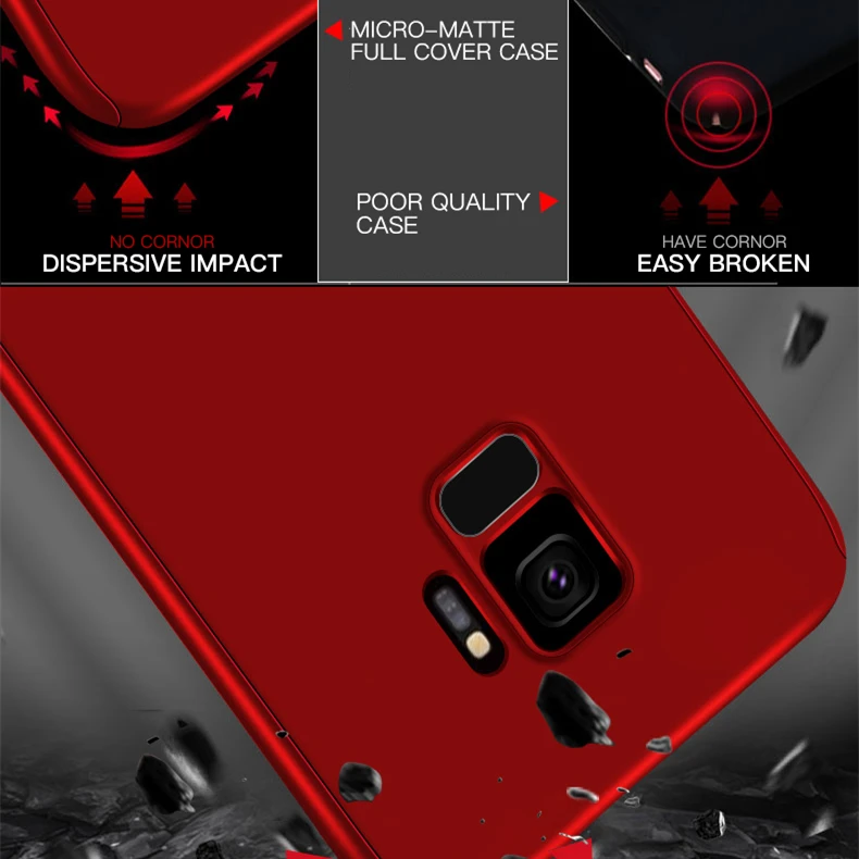 Чехол с полной защитой для Samsung Galaxy Note 9 S6 S7 Edge S8 S9 S10 Plus A6 A7 A8 360 A51 A71 A70 A50 A40 S20 S