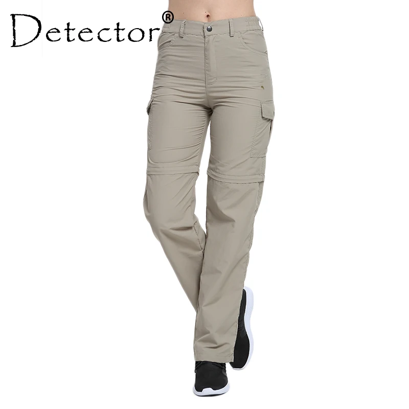 Detector de senderismo pantalones de secado rápido extraíble Convertible al aire libre transpirable Camping Trekking pesca Shorts