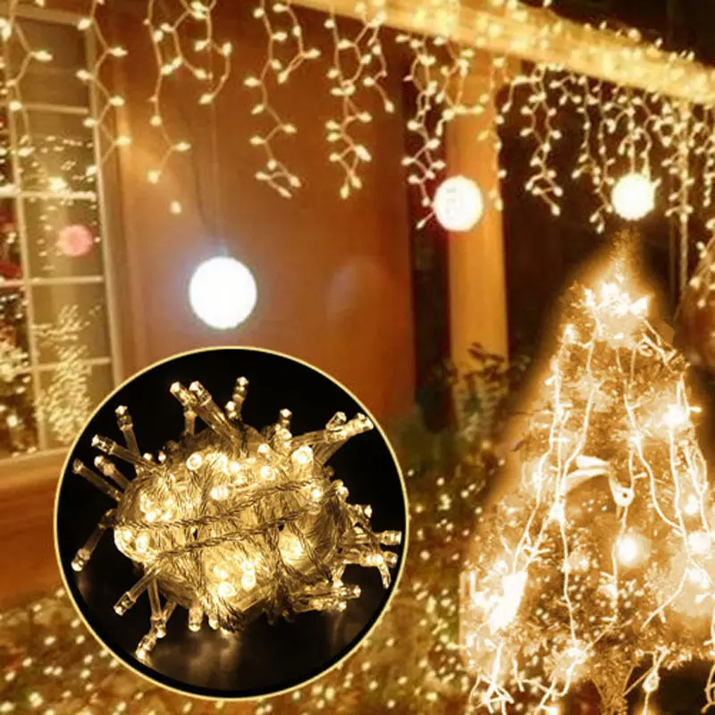 

String Light 100 LED 10M Christmas/Wedding/Party Decoration Lights garland AC 110V 220V outdoor Waterproof led lamp 9 Colors led